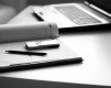 Tools businessman: a laptop, diaries, phone